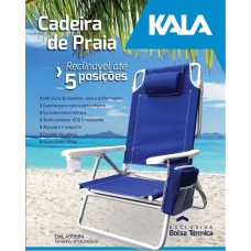 Cadeira de Praia Dobrável e Reclinável com Bolsa Térmica Kala 499684